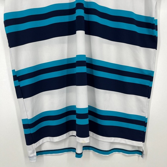 RLX Ralph Lauren Polo Shirt Men's L Blue Striped‎ TPC Golf Tournament Logo - Picture 3 of 10